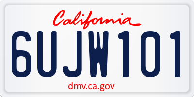CA license plate 6UJW101