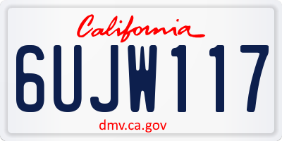 CA license plate 6UJW117