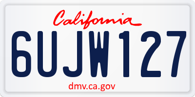 CA license plate 6UJW127