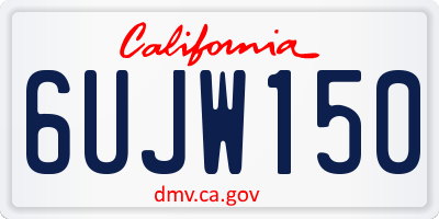 CA license plate 6UJW150