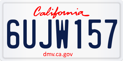 CA license plate 6UJW157