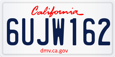 CA license plate 6UJW162