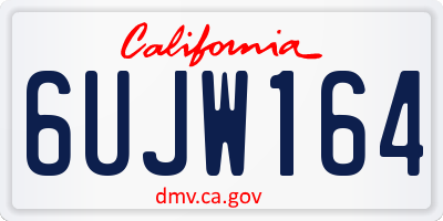 CA license plate 6UJW164