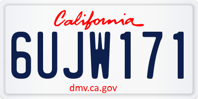 CA license plate 6UJW171