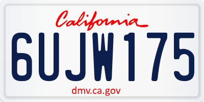 CA license plate 6UJW175