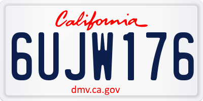 CA license plate 6UJW176