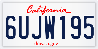 CA license plate 6UJW195