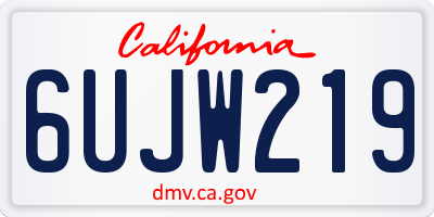 CA license plate 6UJW219
