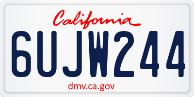 CA license plate 6UJW244