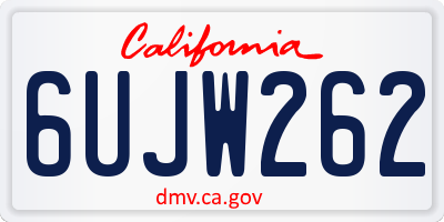 CA license plate 6UJW262