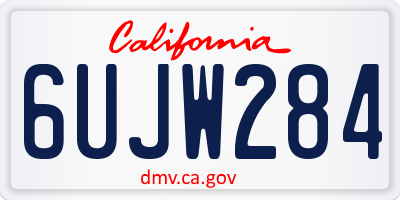 CA license plate 6UJW284