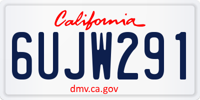 CA license plate 6UJW291