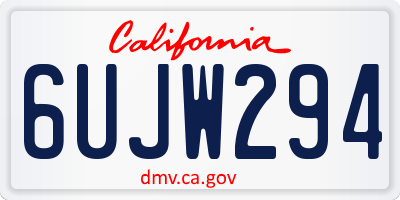 CA license plate 6UJW294