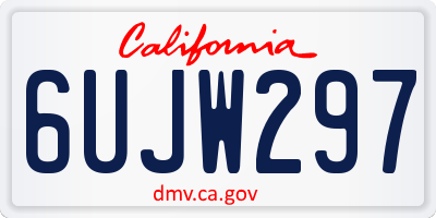CA license plate 6UJW297