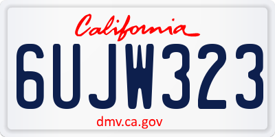 CA license plate 6UJW323