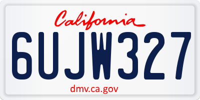 CA license plate 6UJW327