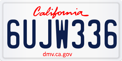 CA license plate 6UJW336