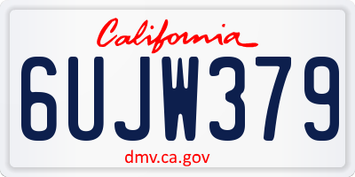 CA license plate 6UJW379