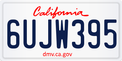 CA license plate 6UJW395