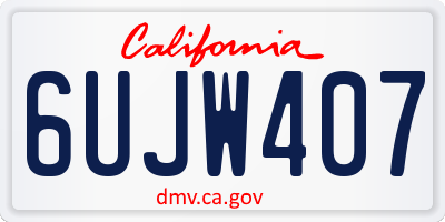 CA license plate 6UJW407
