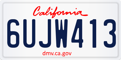 CA license plate 6UJW413