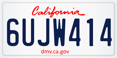 CA license plate 6UJW414