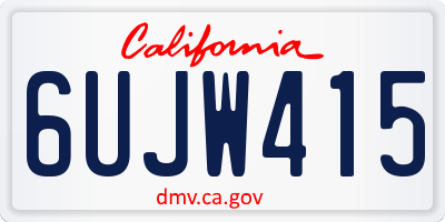CA license plate 6UJW415