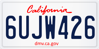 CA license plate 6UJW426
