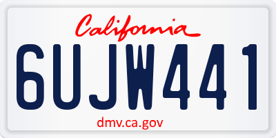CA license plate 6UJW441