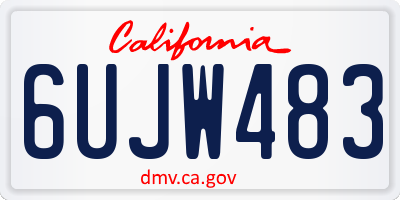 CA license plate 6UJW483