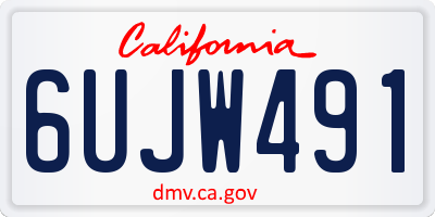 CA license plate 6UJW491