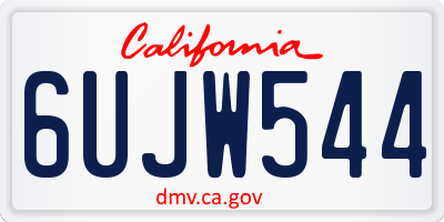 CA license plate 6UJW544
