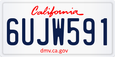 CA license plate 6UJW591