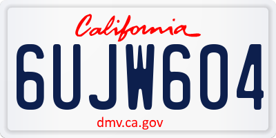 CA license plate 6UJW604