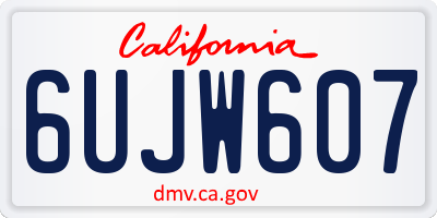 CA license plate 6UJW607