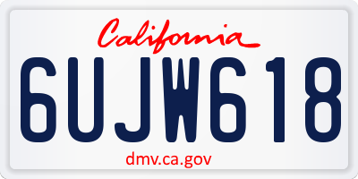 CA license plate 6UJW618