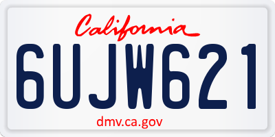 CA license plate 6UJW621