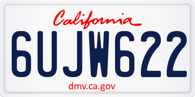 CA license plate 6UJW622
