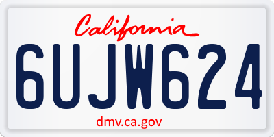 CA license plate 6UJW624