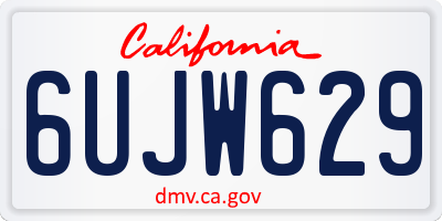 CA license plate 6UJW629
