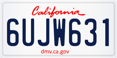 CA license plate 6UJW631