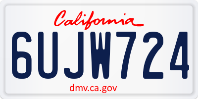 CA license plate 6UJW724