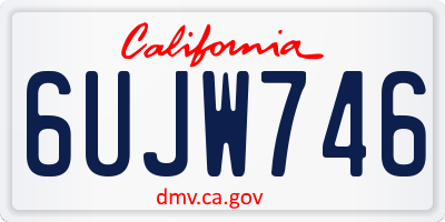 CA license plate 6UJW746