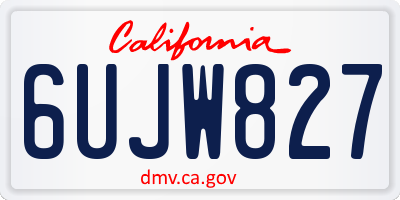CA license plate 6UJW827