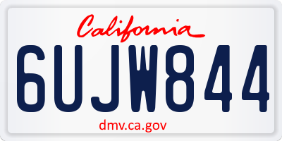 CA license plate 6UJW844