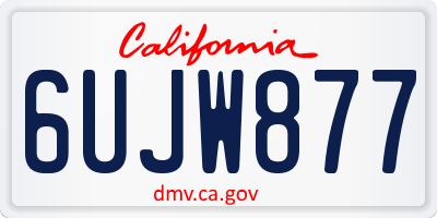 CA license plate 6UJW877