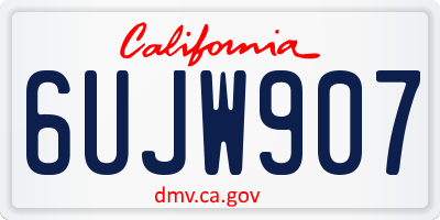 CA license plate 6UJW907