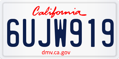 CA license plate 6UJW919