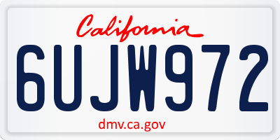 CA license plate 6UJW972