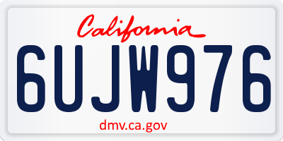 CA license plate 6UJW976